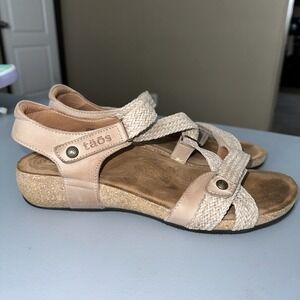 Taos Womens Universe‎ Sandal Size 11 / Eu42 Tan Leather Adjustable Cross